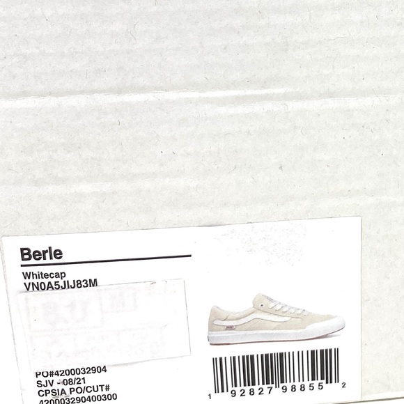 💖MEGA SALE💖VANS Berle Whitecap Suede Low Top White Tan  Women’s  VN0A5JIJ83M - Picture 9 of 10